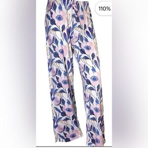 Amanda Blu Large Cool Florals Leopard Pajama Pants